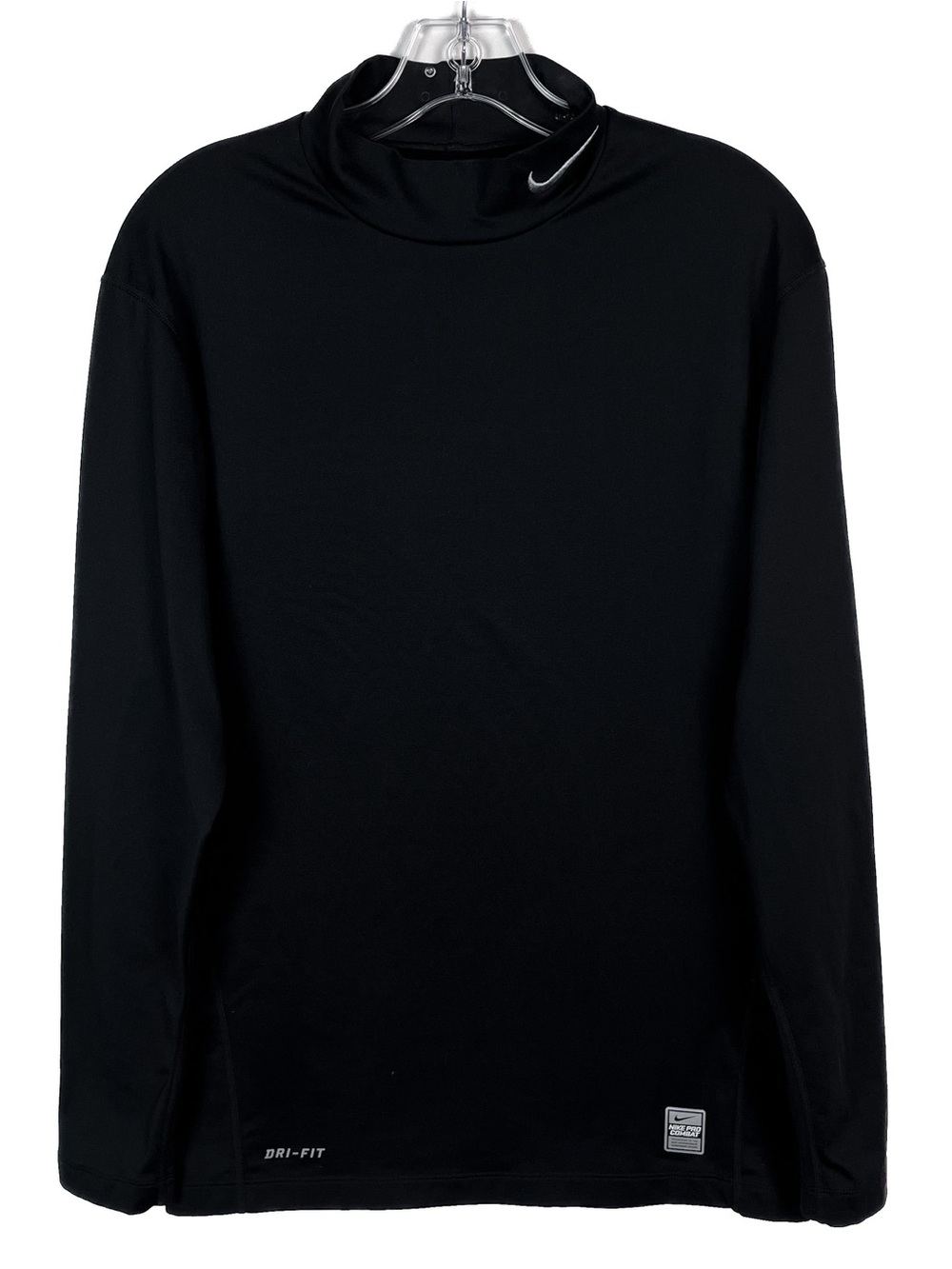 Nike Pro Combat Mens XL Fitted Dri Fit Long Sleeve Shirt Black Compression
